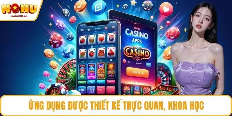 Ứng dụng được thiết kế trực quan, khoa học